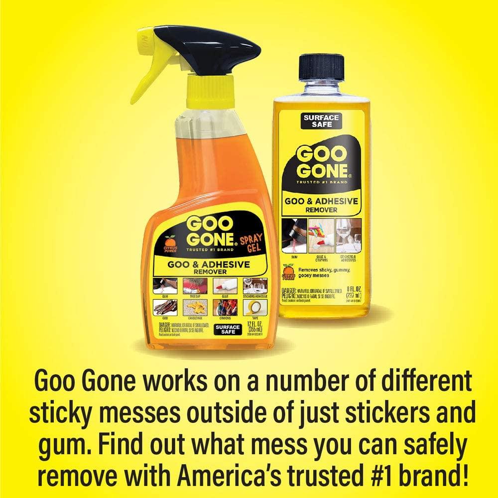 Goo Gone Clean Up Wipes Adhesive Remover - 24 Count - Removes Adhesive  Residue Labels Stickers Crayon Tree Sap Gum Masking Tape Glue and More 