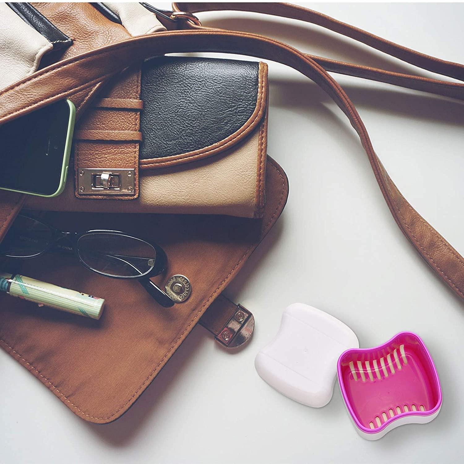 Denture Bath Cases with Denture Cleaner Brushes Denture Cups Denture