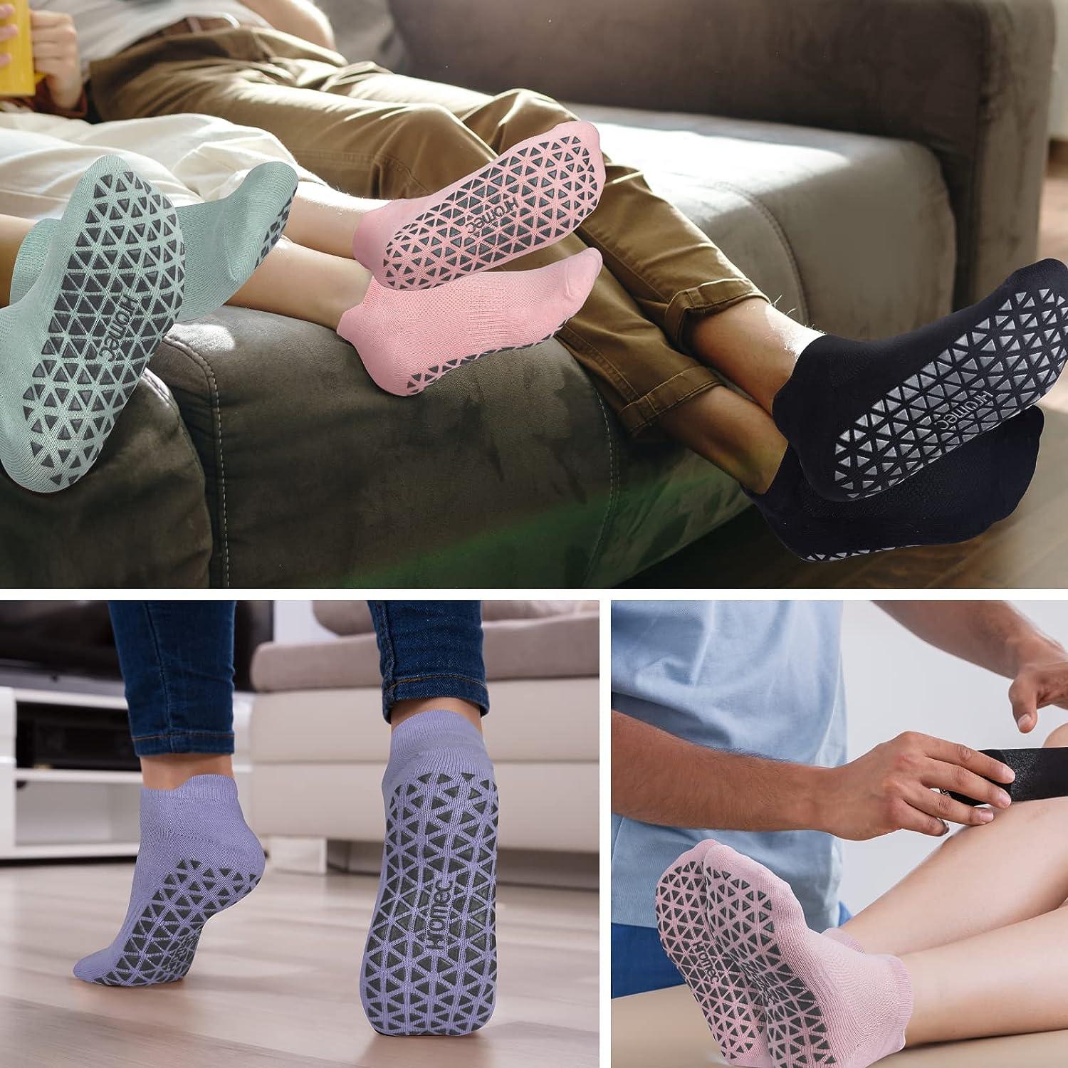 Yoga Socks Non Slip Skid Socks with Grips Pilates Ballet Barre Socks for  Women