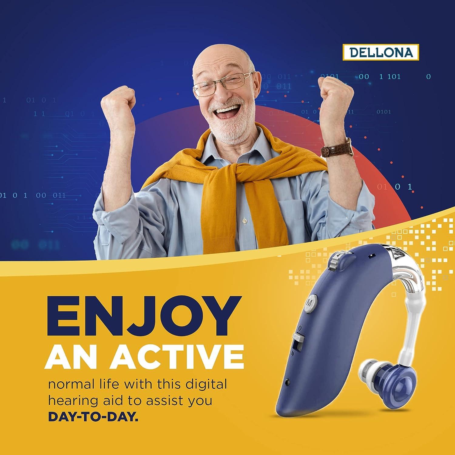 Dellona Rechargeable Hearing Aids for Seniors Severe Hearing Loss