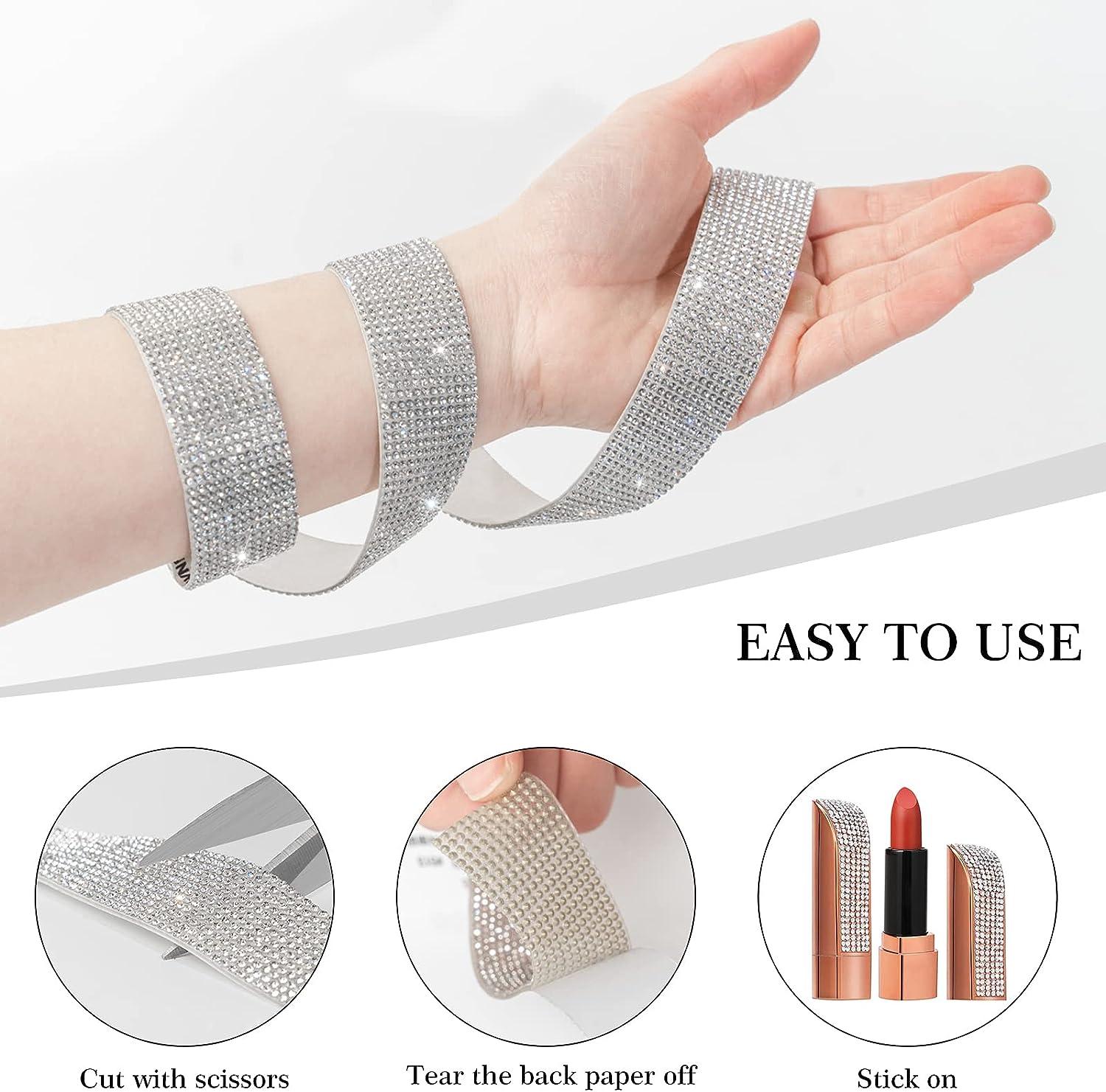 Self-Adhesive Rhinestone Trim Tape Diamond Ribbon DIY Strips