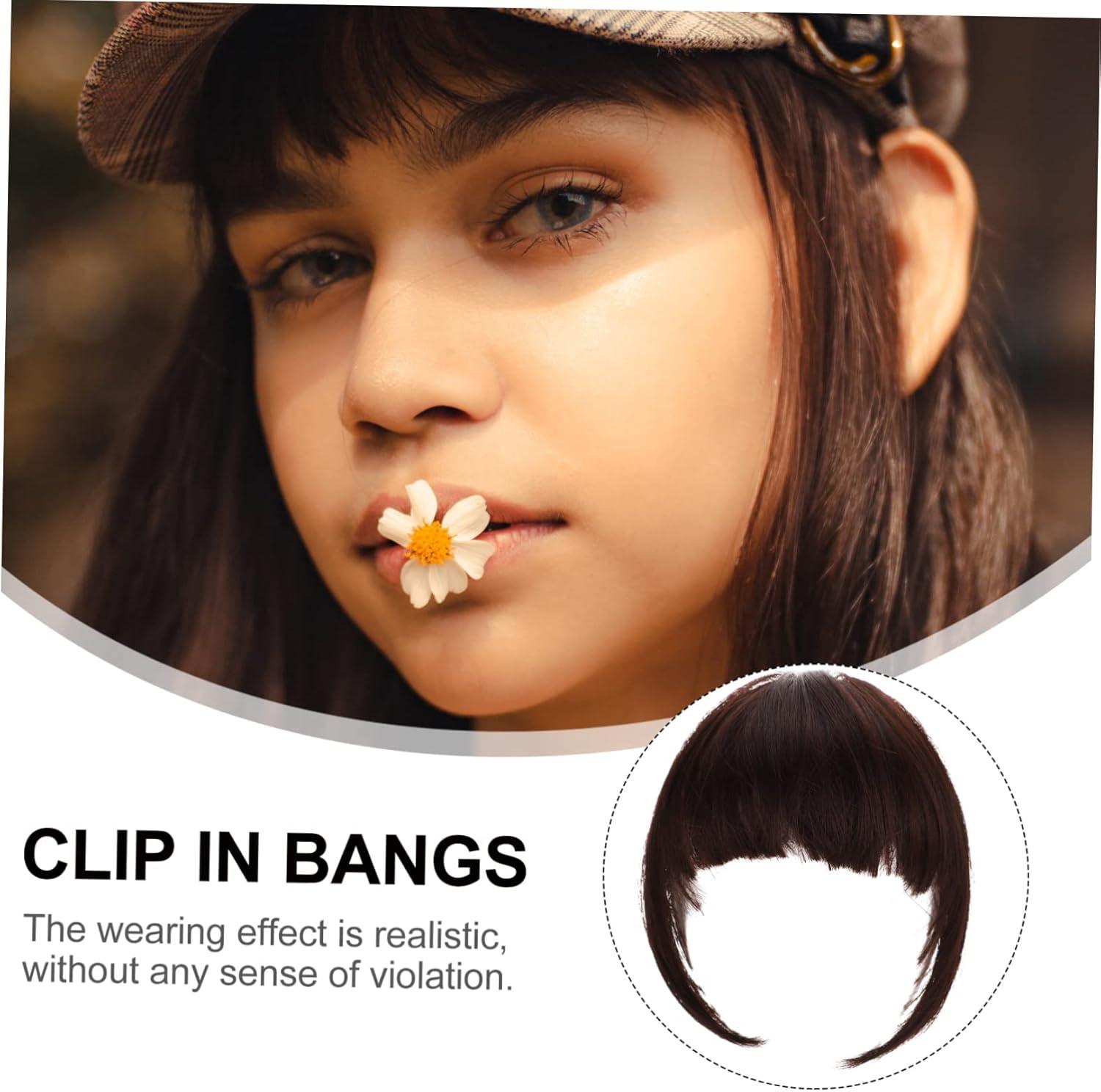Mikinona Bang Clip Hair Air Bangs Woman Fake Bangs Clip in Hair