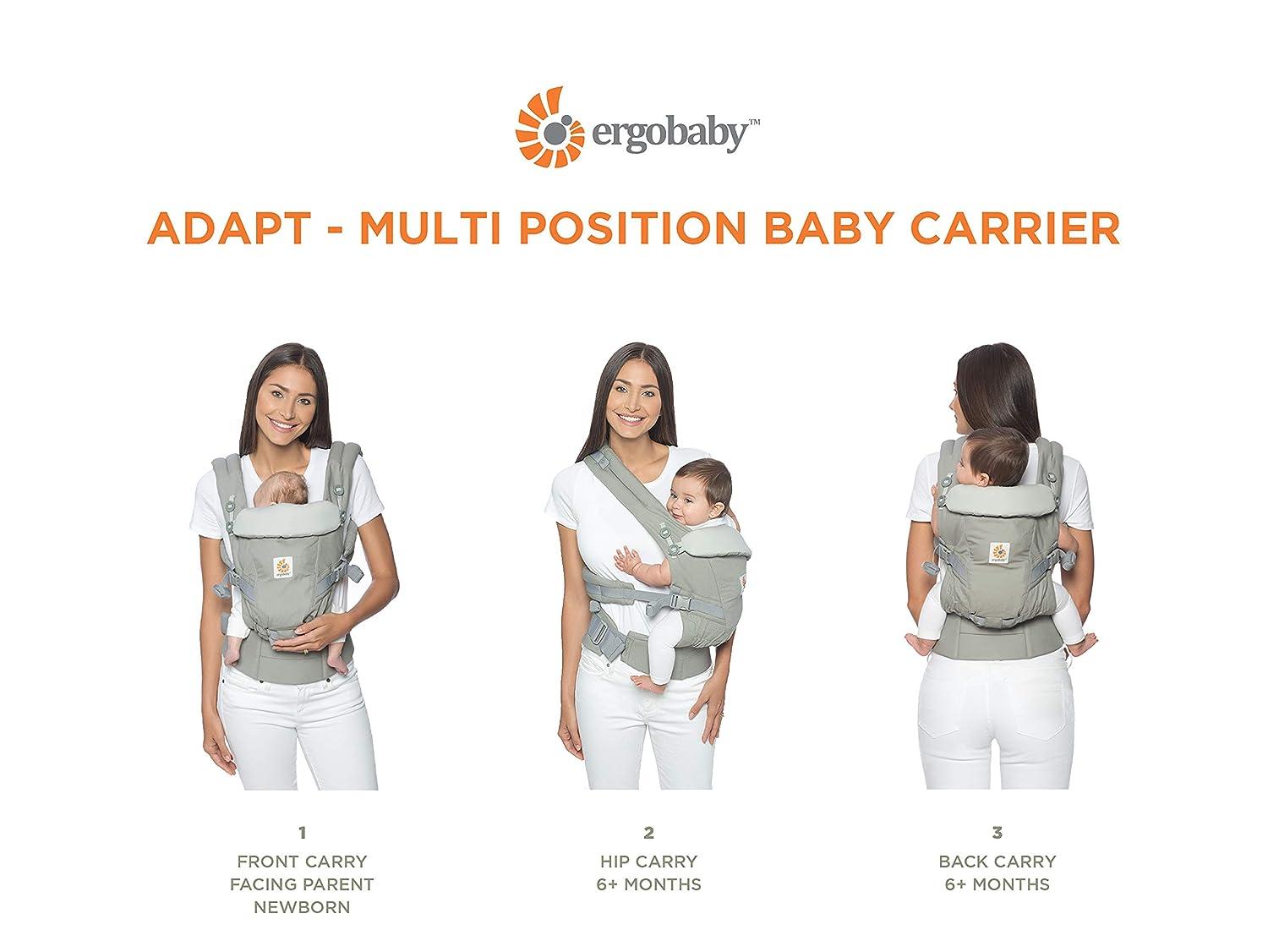 Ergobaby Adapt Ergonomic Multi-Position Baby Carrier (7-45 Pounds), Starry  Sky Starry Sky Premium Cotton