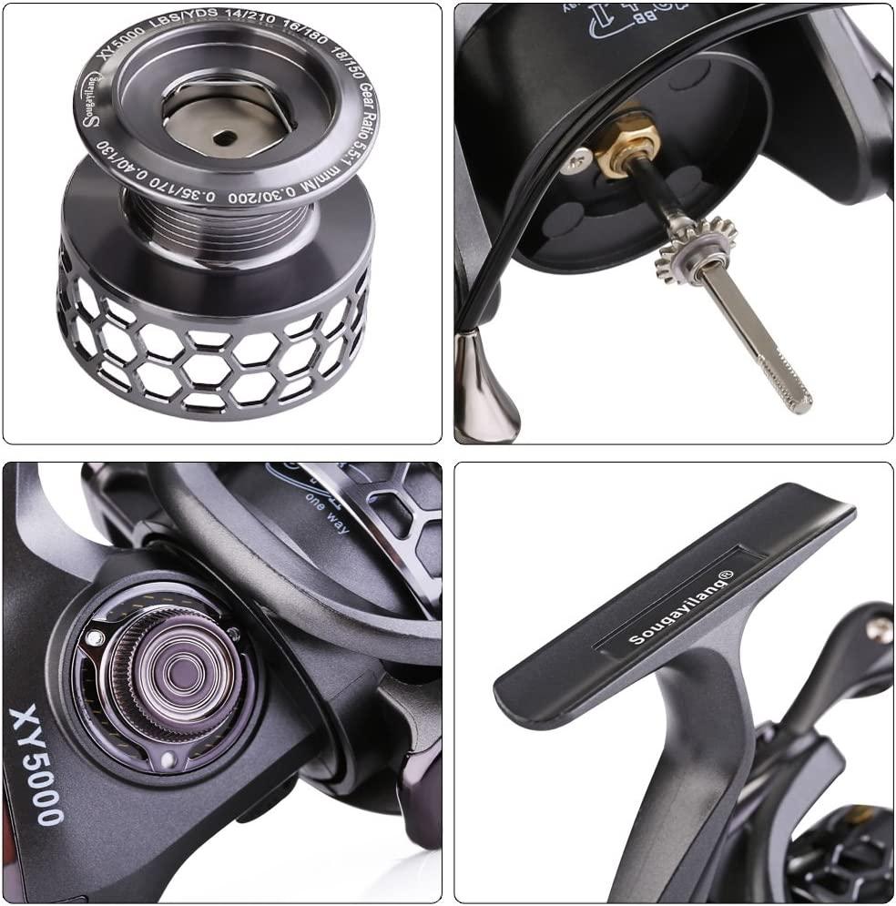Sougayilang 13+1BB Aluminum Spinning Fishing Reel XY2000 with Free Spare Graphite Spool | Buy Now with Express International Delivery | GoSupps.com Sougayilang 13+1BB Aluminum Spinning Fishing Reel XY2000 with Free Spare Graphite Spool | Buy Now with Express International Delivery | GoSupps.com