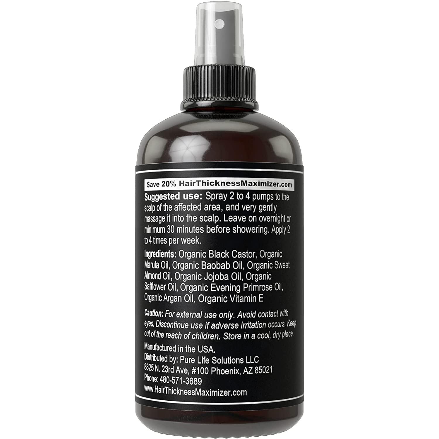 Organic Jamaican Black Castor Oil Spray For Hair Growth. Pure