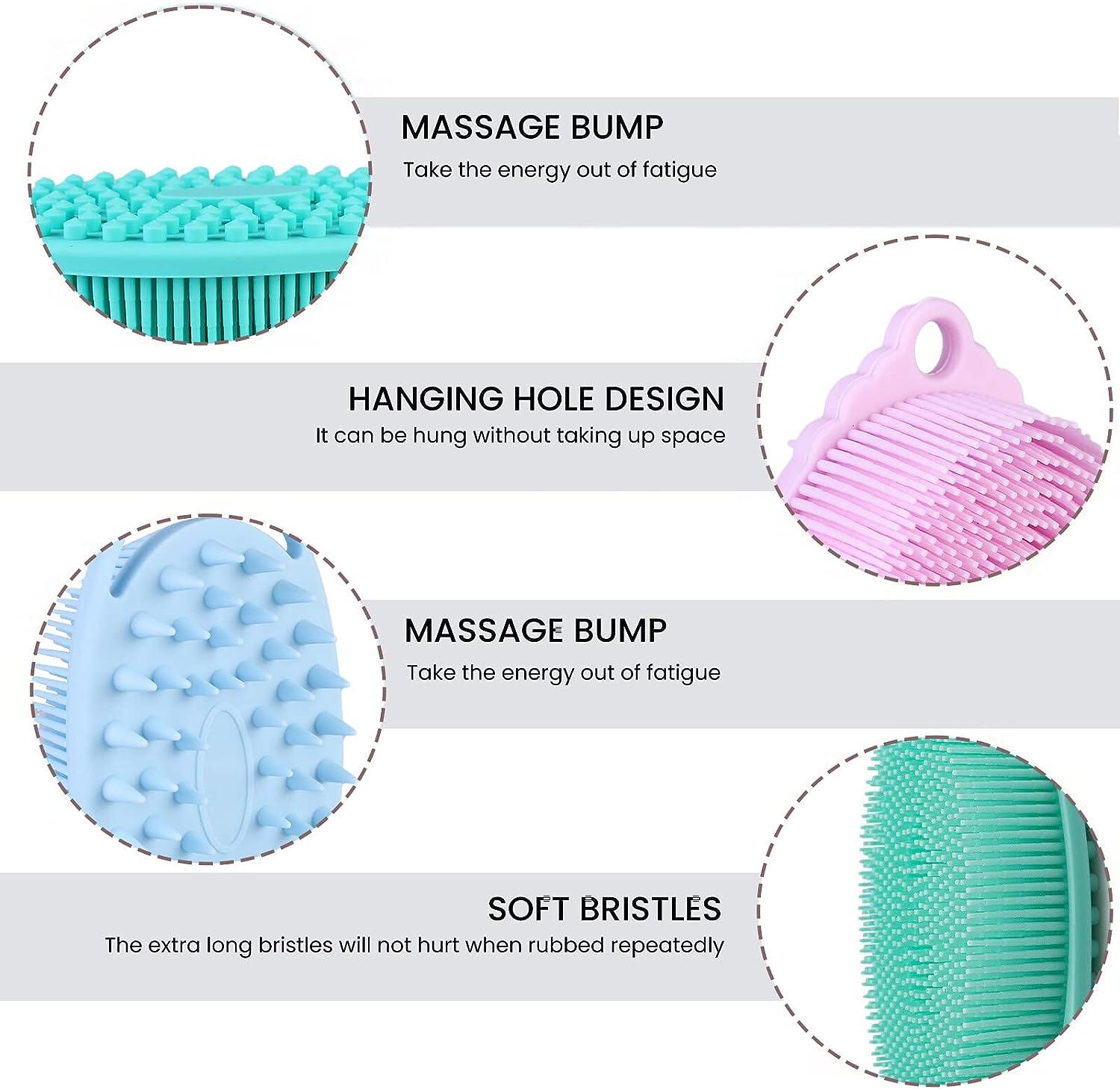 NASHARIA Silicone Body Scrubber 3 PCS Silicone Loofah Body Scrubber 2