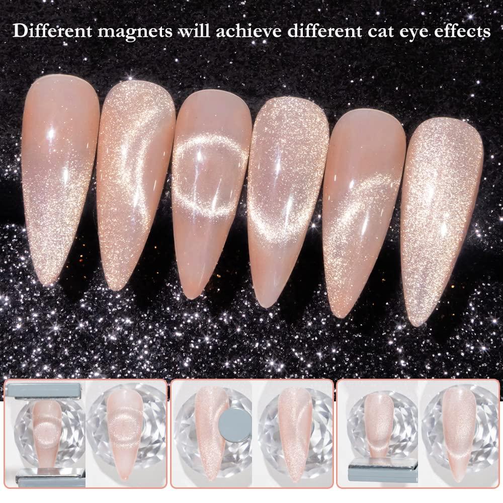 SILPECWEE 6Pcs Nail Art Magnetic Pen Set 3D Cat Eye Design Dual-Ended Magnet  Wand Gel Nail Polish Magic Manicure DIY&Salon Tools : Amazon.in: Beauty