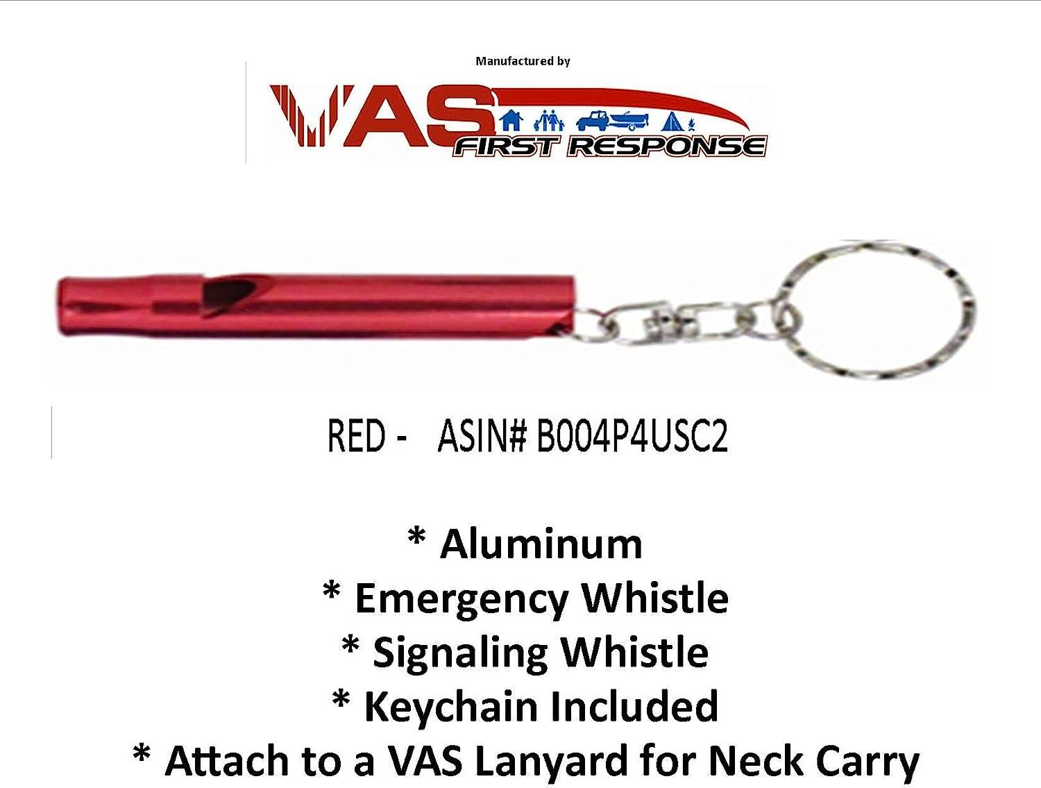 Bison Small Red Emergency Whistle Keychain Survival Whistle for Safety