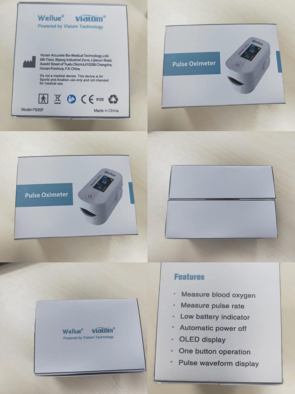 Wellue Pulse Oximeter Fingertip Blood Oxygen Saturation Monitor with