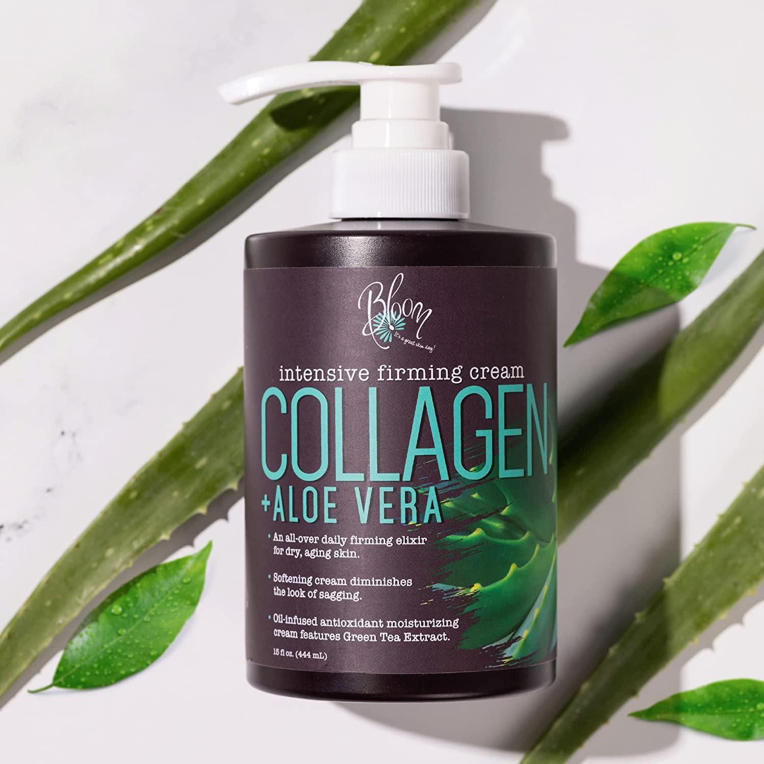 Bloom Collagen Firming Cream 15 Oz - Anti Aging Moisturizer for Face & Body  with Aloe Vera - For Wrinkles, Sagging & Dry Skin - Women & Men | Buy Now  with