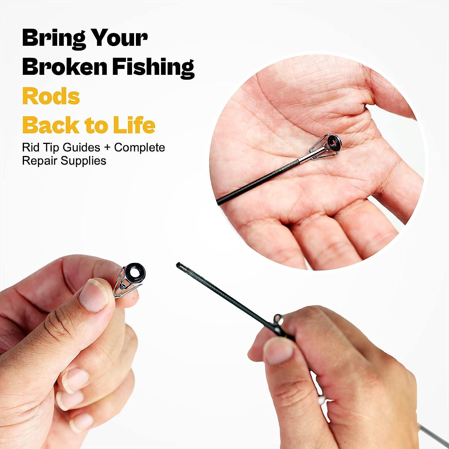 OJY&DOIIIY Fishing Rod Repair Kit,Rod Building Kit and Supplies,Rod  Wrapping and Winding Machine for Epoxy Drying