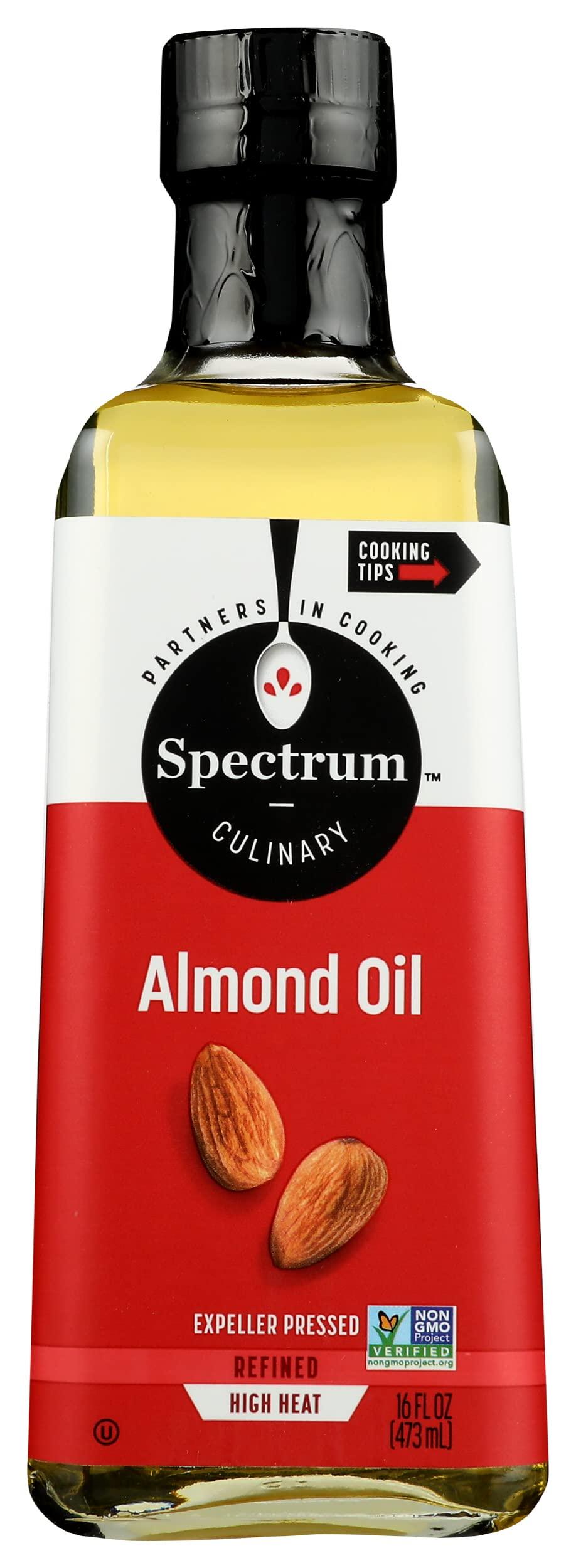 Spectrum Organic Sweet Almond Oil, Refined, 16 Oz