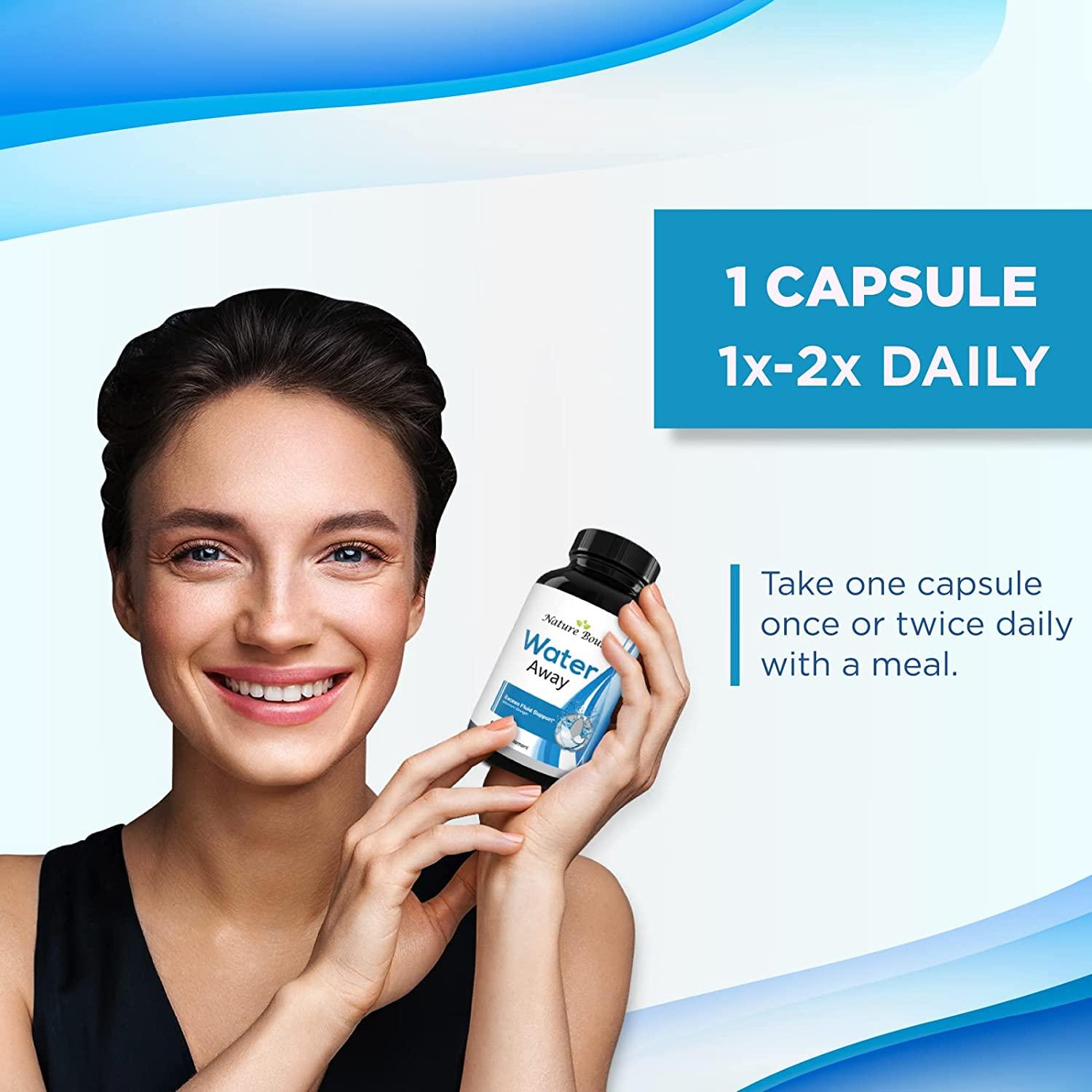 Water Away Supplement Natural Diuretic Pills for Bloating Relief, Reduce Water Retention