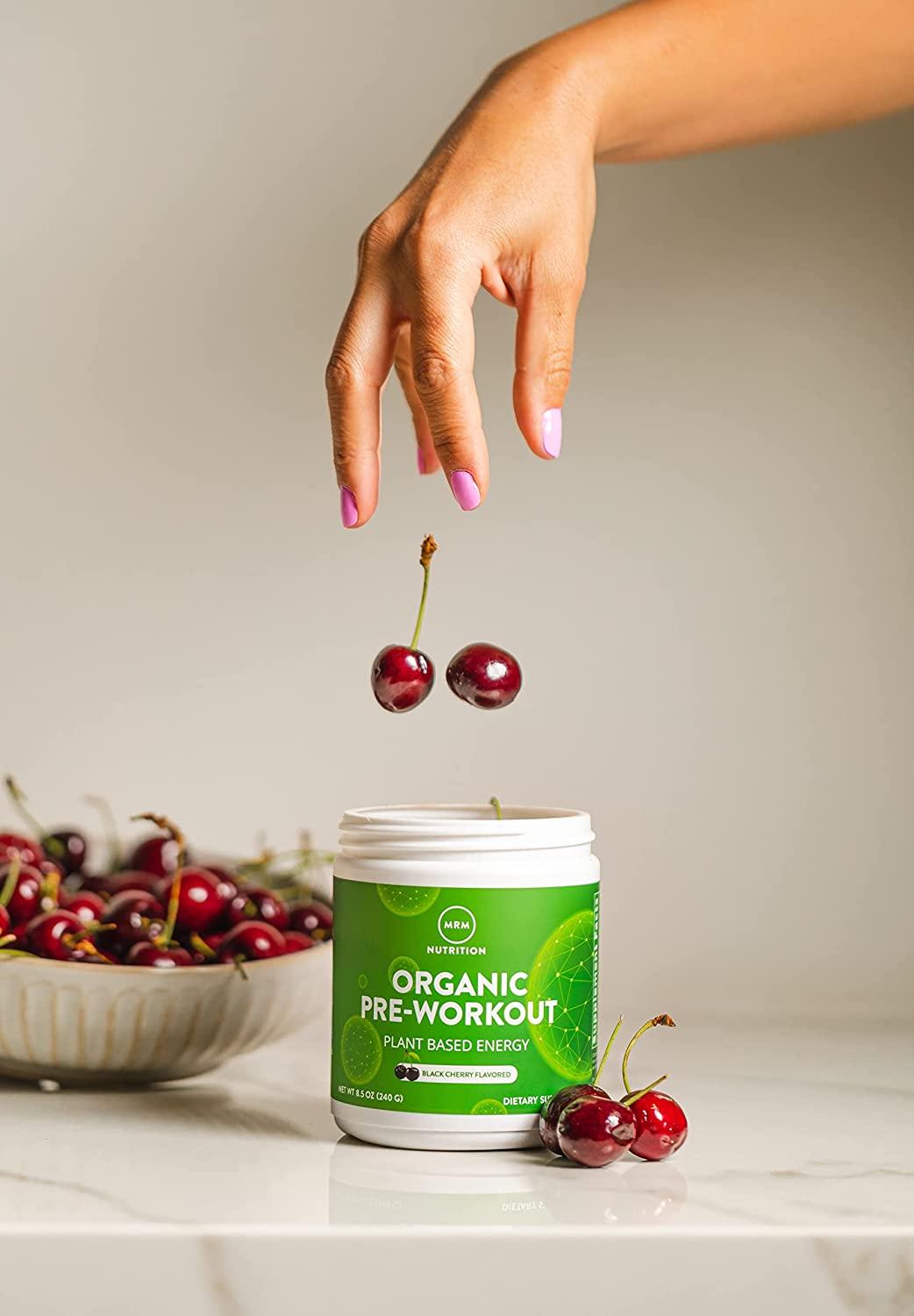 MRM Nutrition Organic PreWorkout Powder Black Cherry Flavored