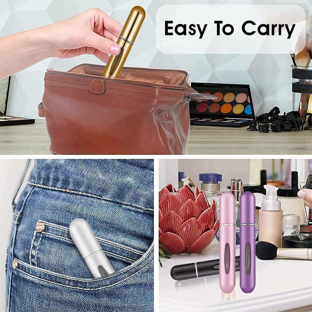 Rosiya Perfume Atomiser pack of 5pcs Perfume Travel Bottle 8ML