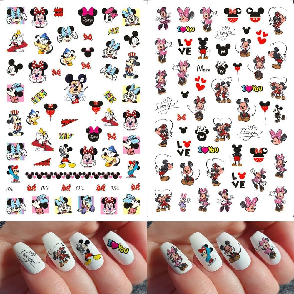 Cartoon Powerpuff Girls Nail Stickers Disney Mickey Nail Decals Stitch  Adhesive Sticker Nail Art Decorations Press On Nails - Stickers & Decals -  AliExpress