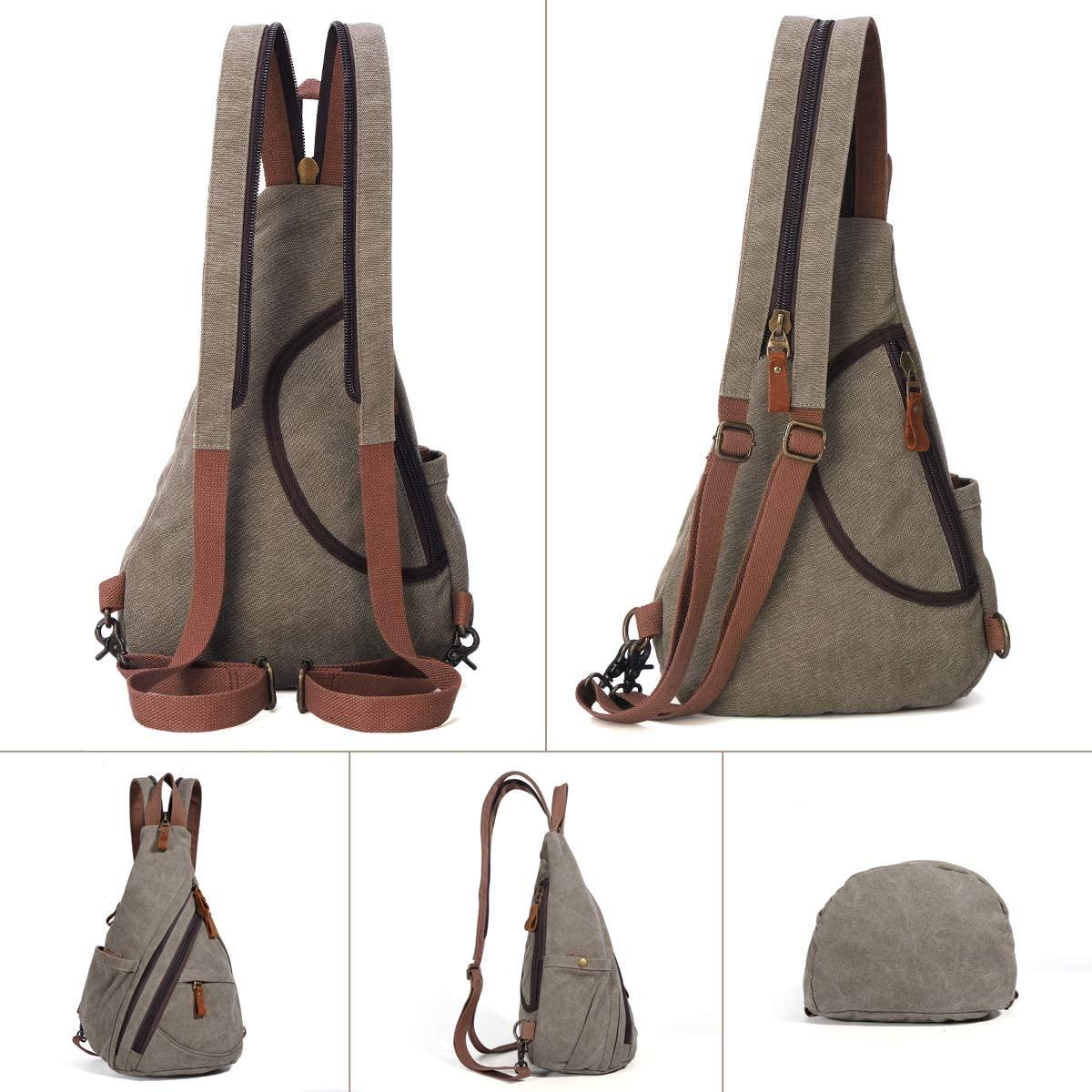 KL928 Sling Bag - Small Crossbody Backpack Shoulder Casual Daypack Rucksack  for Men Women