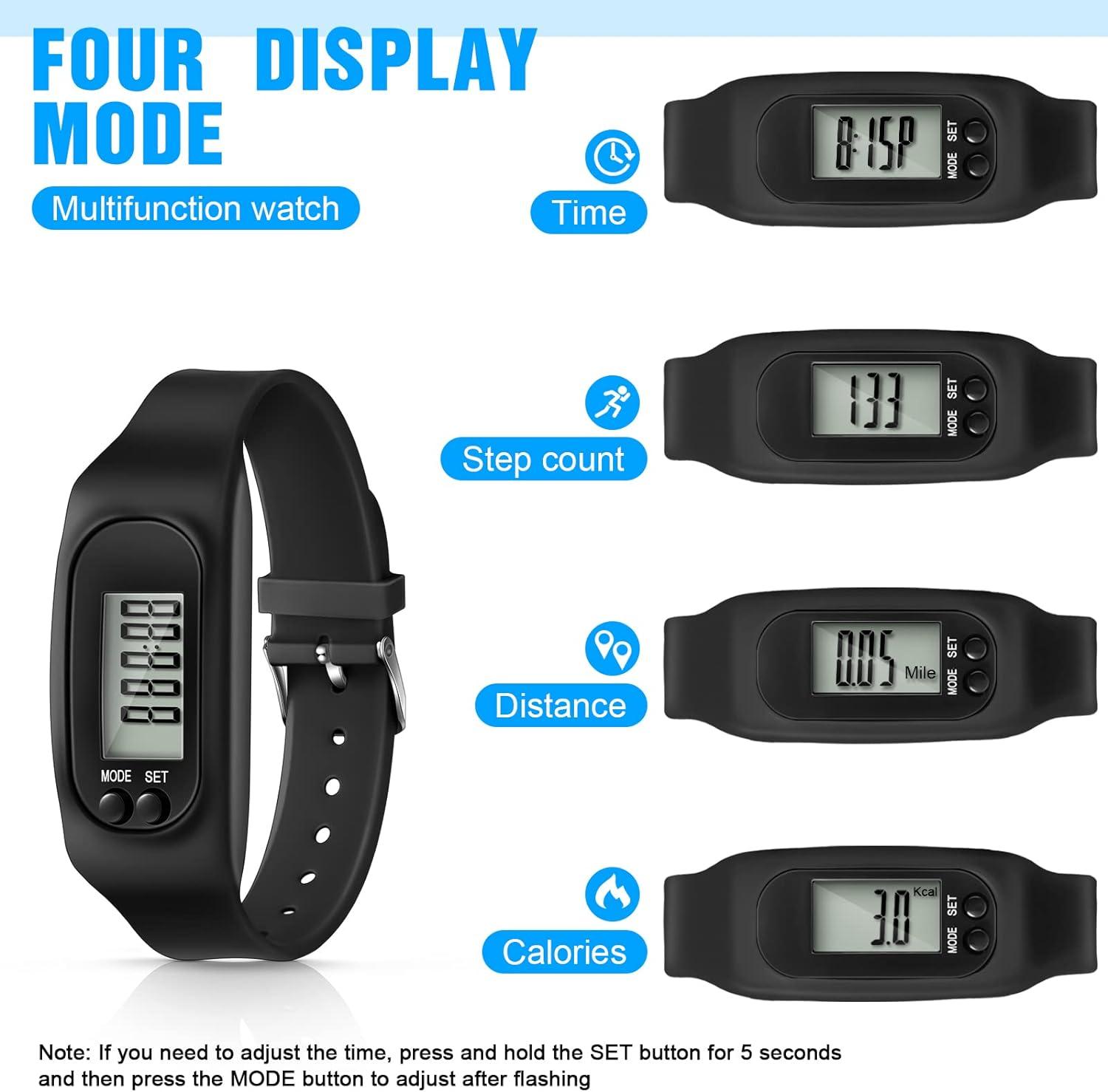 Silicone Fitness Tracker Watch Pcs Step Counter Calorie