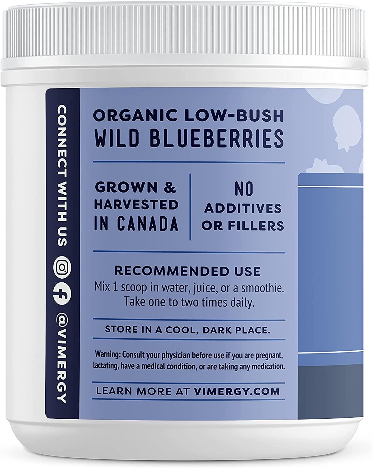Vimergy USDA Organic Wild Blueberry Powder NonGMO, GlutenFree