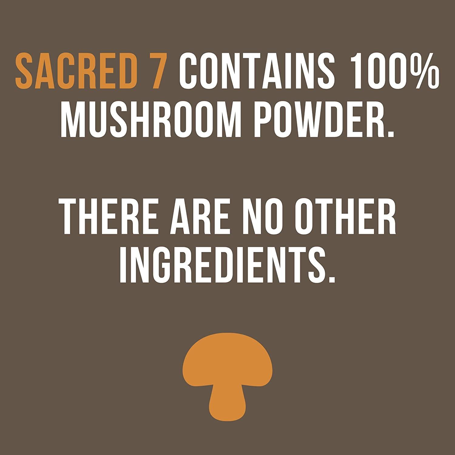 Naturealm Sacred 7 Mushroom Extract Powder 2 oz Chaga, Cordyceps