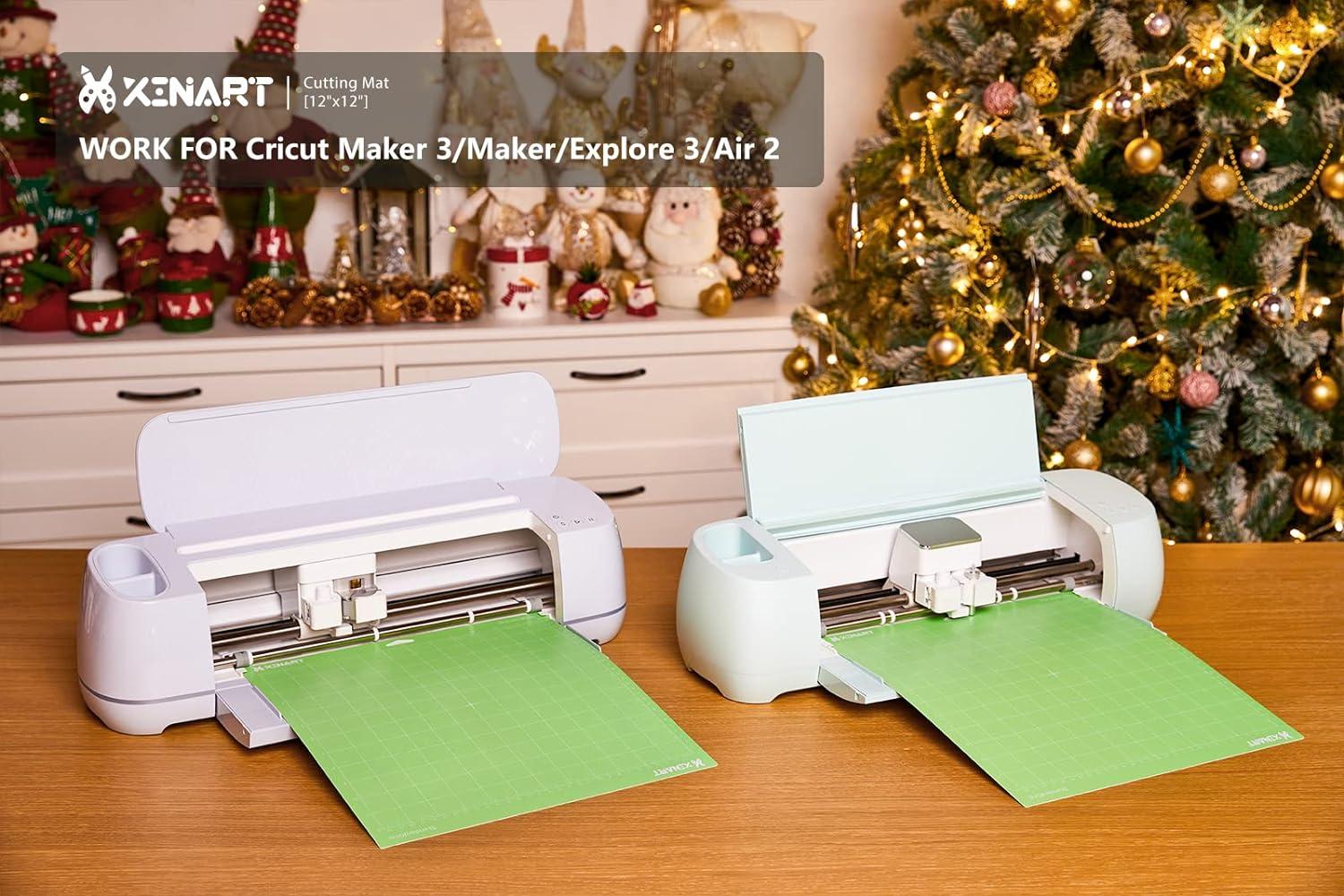 Xinart Set 5 Tappetini Da Taglia Per Cricut Joy (11,4x30,5 Cm) - 3 StandardGrip, 1 LightGrip, 1 StrongGrip - Antiscivolo