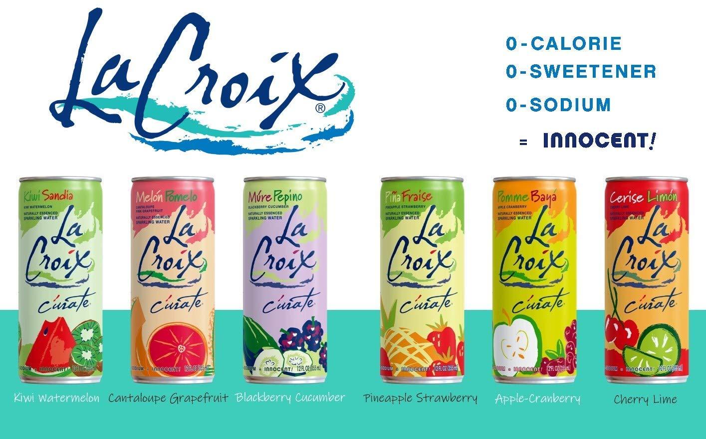 La Croix Sparkling Water Variety Pack 12 Oz Slim Cans (12Pack) Flavored Seltzer Drinking