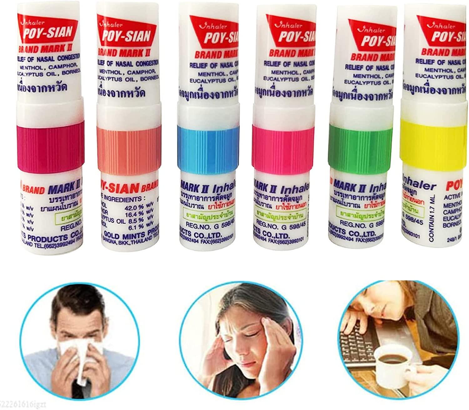 Poy-Sian Mark II Menthol Nasal Inhaler Poysian - Pack of 6 | Buy Now ...