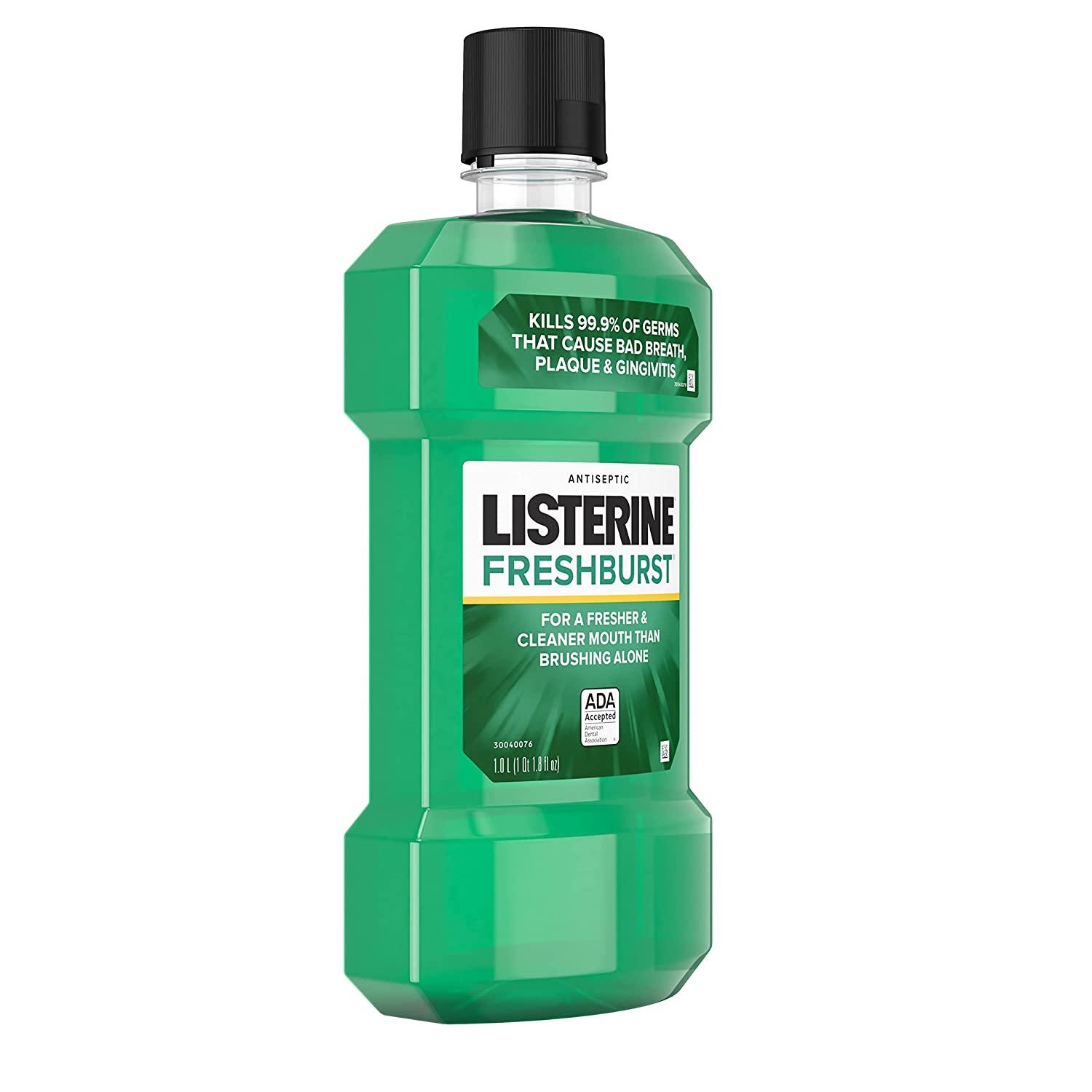 Listerine Freshburst Antiseptic Mouthwash for Bad Breath, Kills 99 of