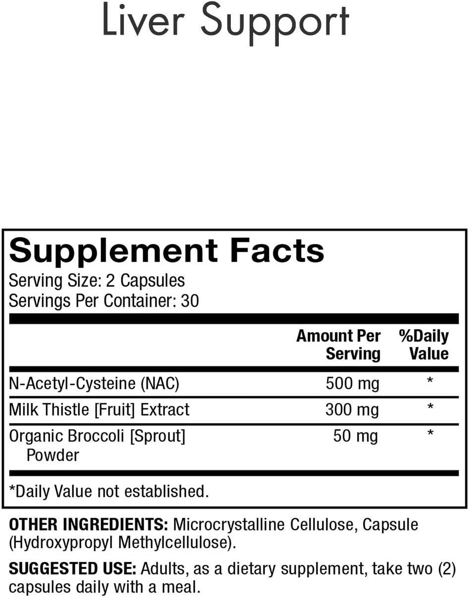 Dr. Mercola NAC with Milk Thistle Dietary Supplement, 30 Servings (60