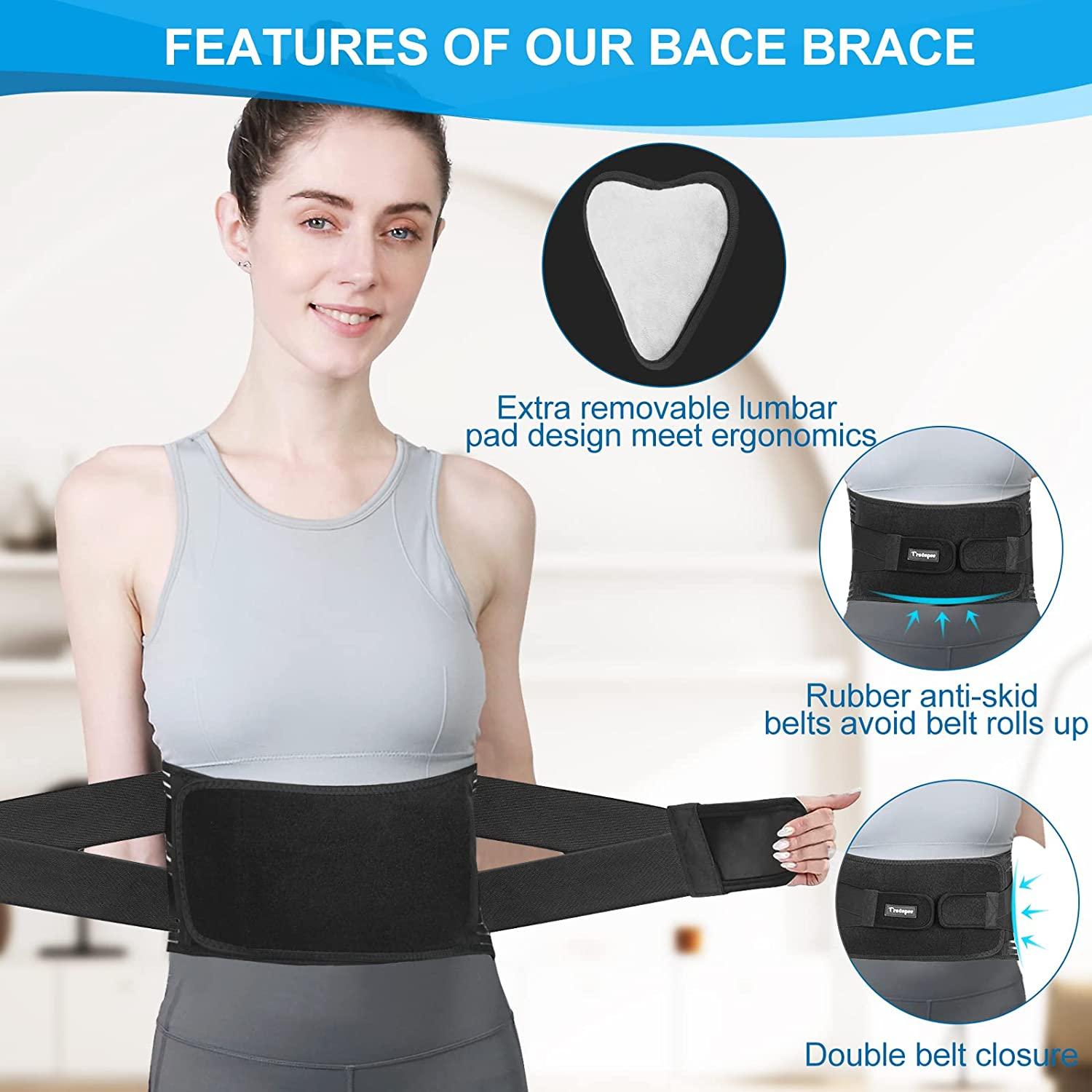 2022 Upgrade Back Brace for Men Women Lower Back Pain Relief with 7 Stays  and Removable Lumbar Pad - Breathable Air Mesh Anti-skid Support Belts  Lumbar Braces for Sciatica Scoliosis(L) Large