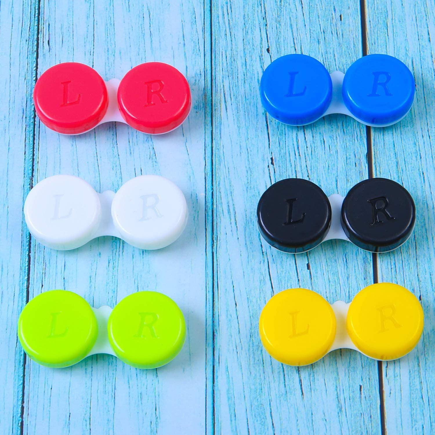 Elcoho 24 Pack Contact Lens Cases Contact Lens Holder Box Left/Right