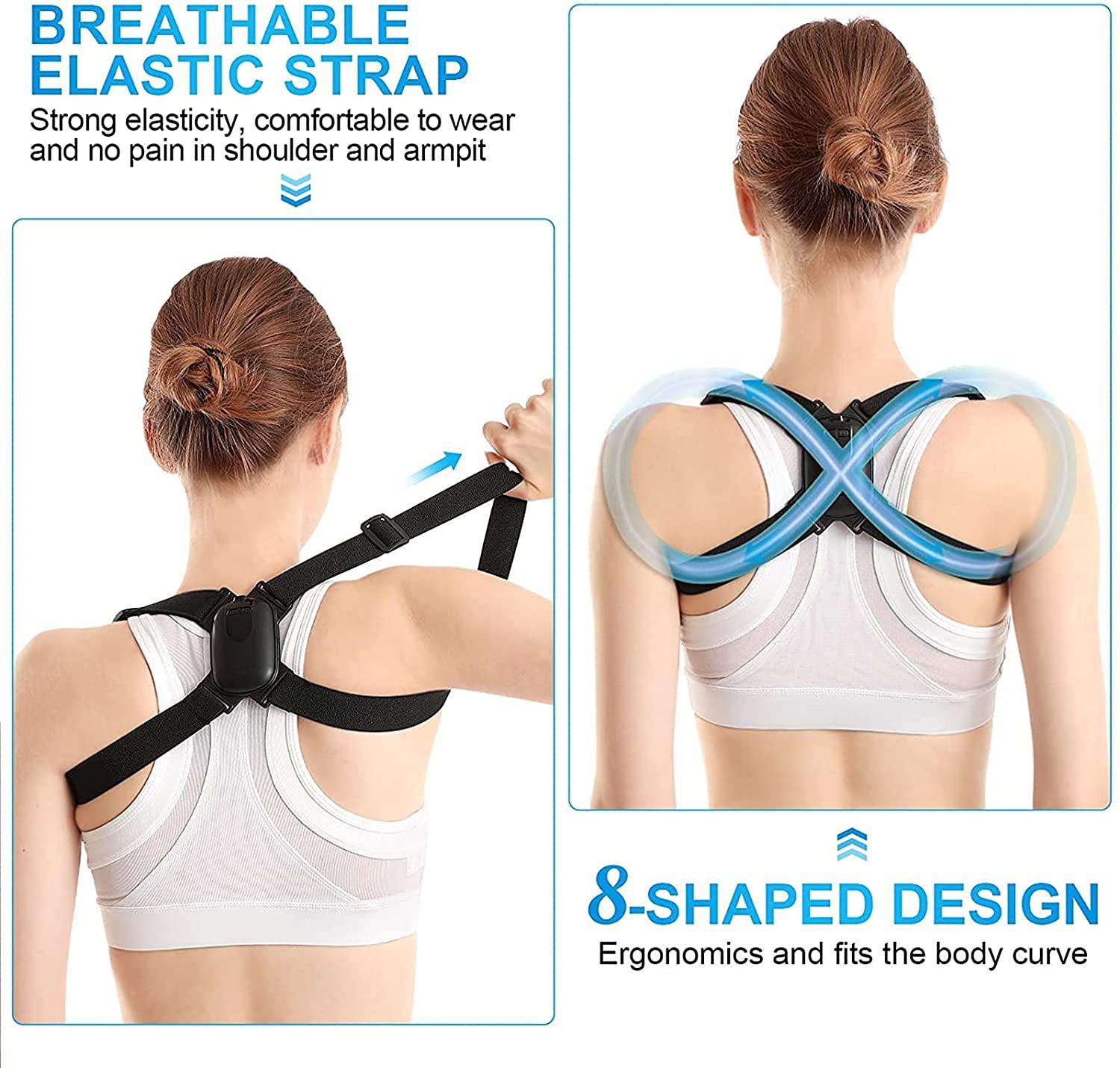 Smart Posture Corrector with Sensor Vibration Reminder for Men and