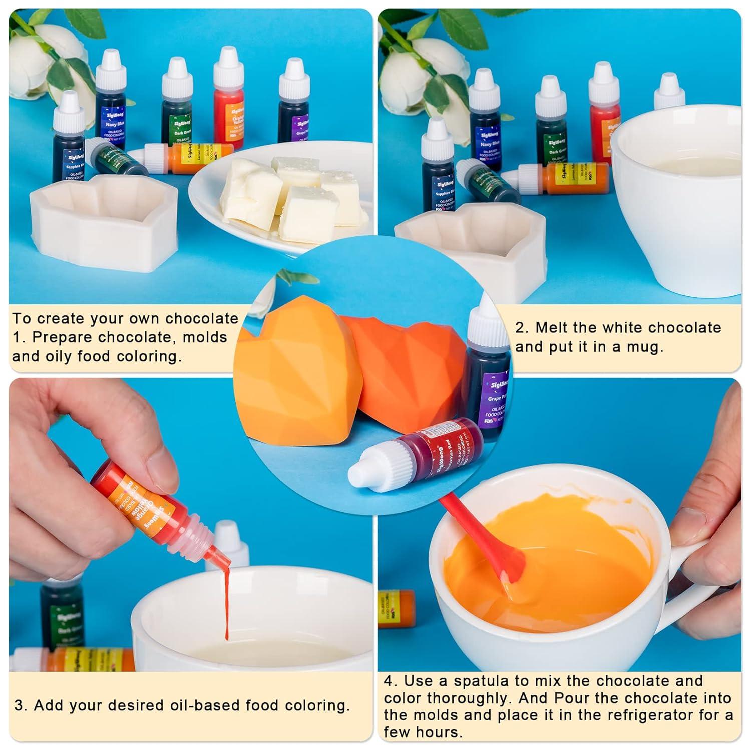 Food Coloring Set, 16 Color Food Grade Vibrant Food Dye, Upgraded Liquid  Color for Cake Decorating, Baking, Icing, Fondant, Cooking, Easter Egg,  Slime