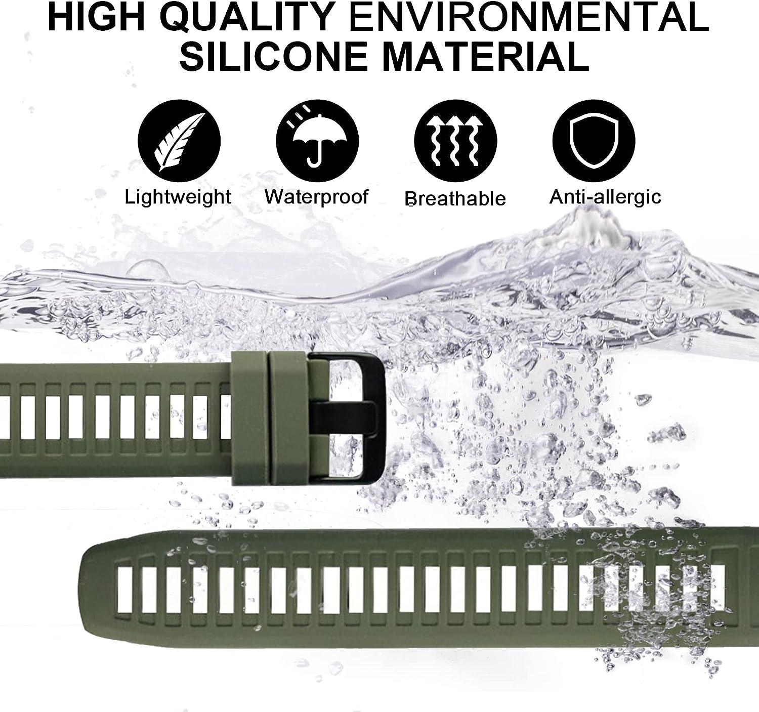 Bandkids Cinturino In Silicone Mimetico Per Garmin Instinct – Morbido E Impermeabile (Ricambio) - 3