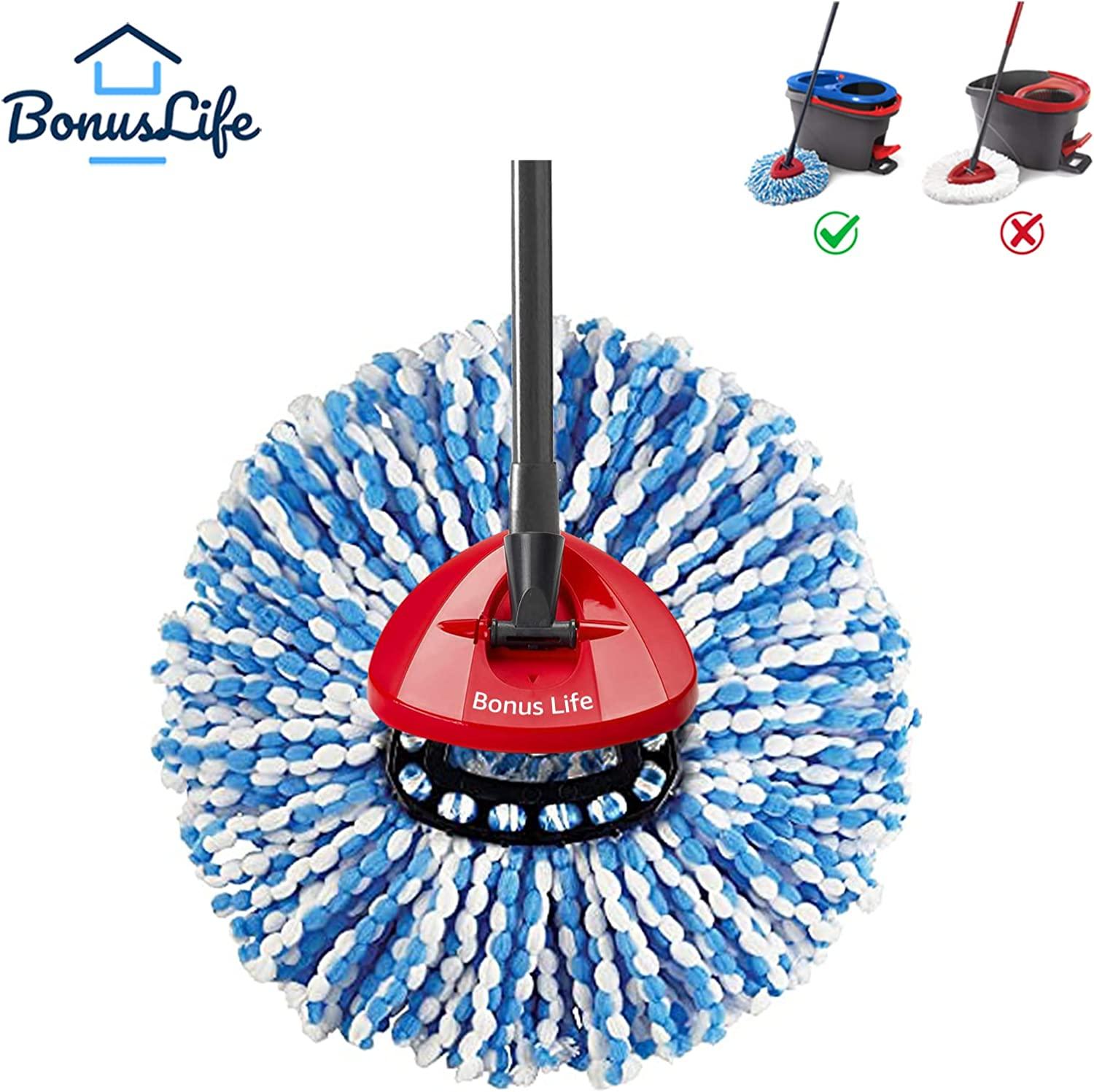 4 Pack Mop Head for EasyWring RinseClean Spin Mop Refill 2 Tank System