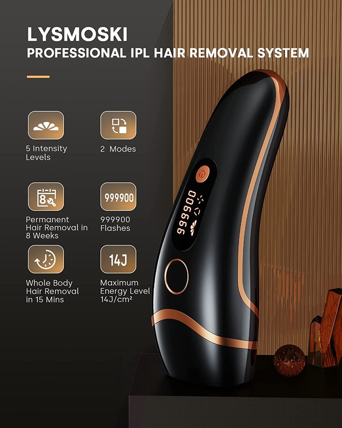 Laser Hair Removal for Women Men, Permanent IPL Hair Removal Device, Whole body  Hair Remover As Fast As 15 Minutes, 999,900 Flashes black
