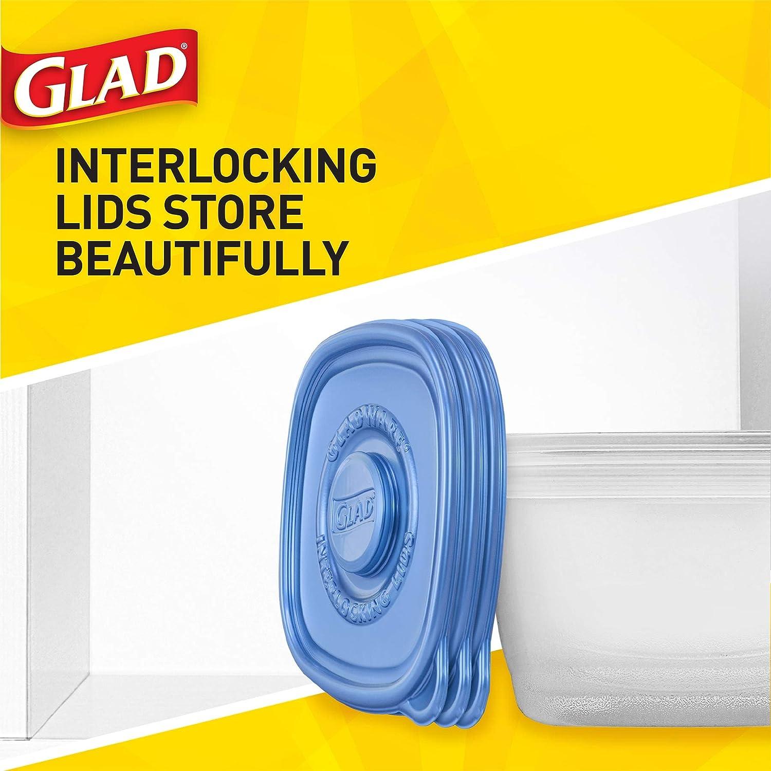 Glad gladware medium entre square food storage containers with lids