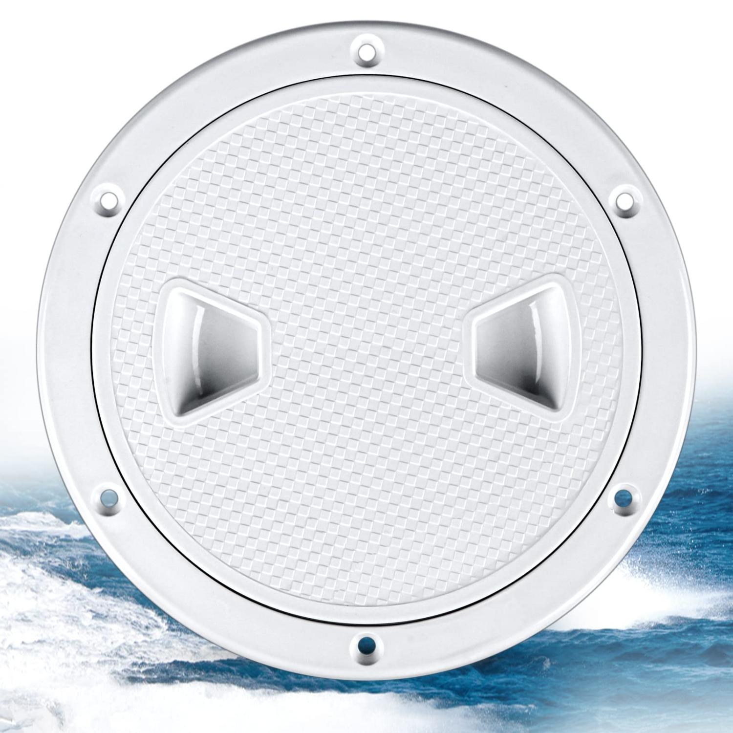 Marinebaby Boat Deck Hatch, with Detachable Hatch Cover,6 inch White
