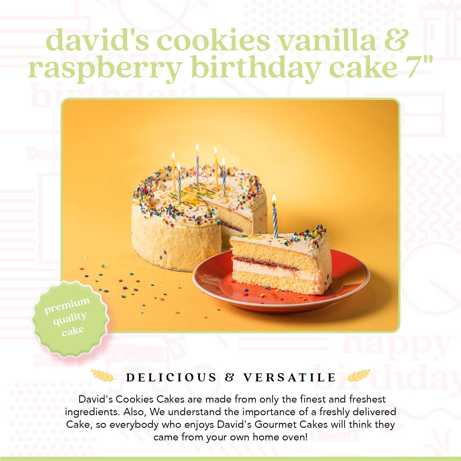 David's Cookies Vanilla Birthday Cake 7" Premium Fresh Ingredients