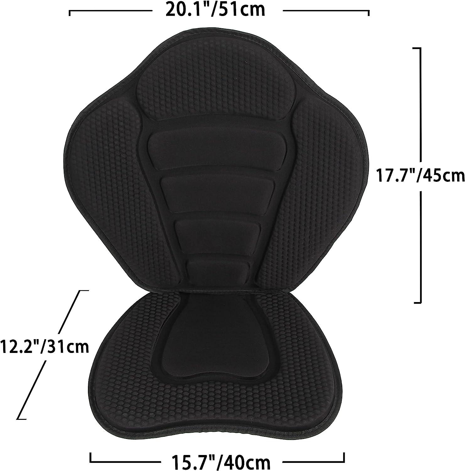 Kayak Seat Luxurious Padded Canoe SUP Seat Adjustable Boat Seat Comfortable  Composite Quick Dry Fishing Seat Back Support for Universal Sit