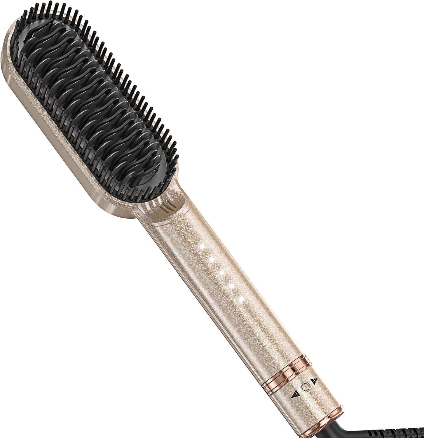 Crimper for Black Women - Gold Hair Straightening Brush | Best ...