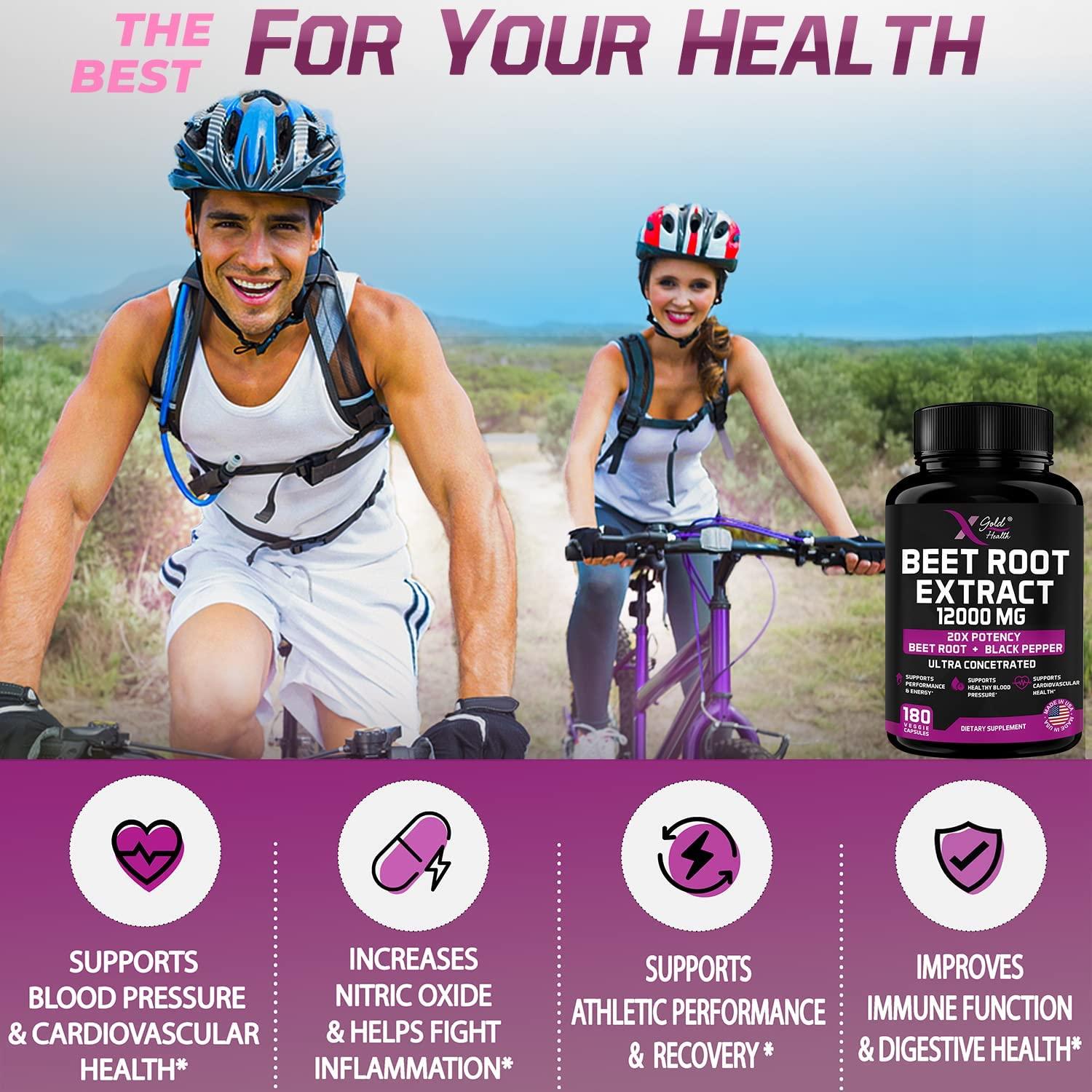 Beet Root Extract Capsules 12000mg High Nitrates Supplement with