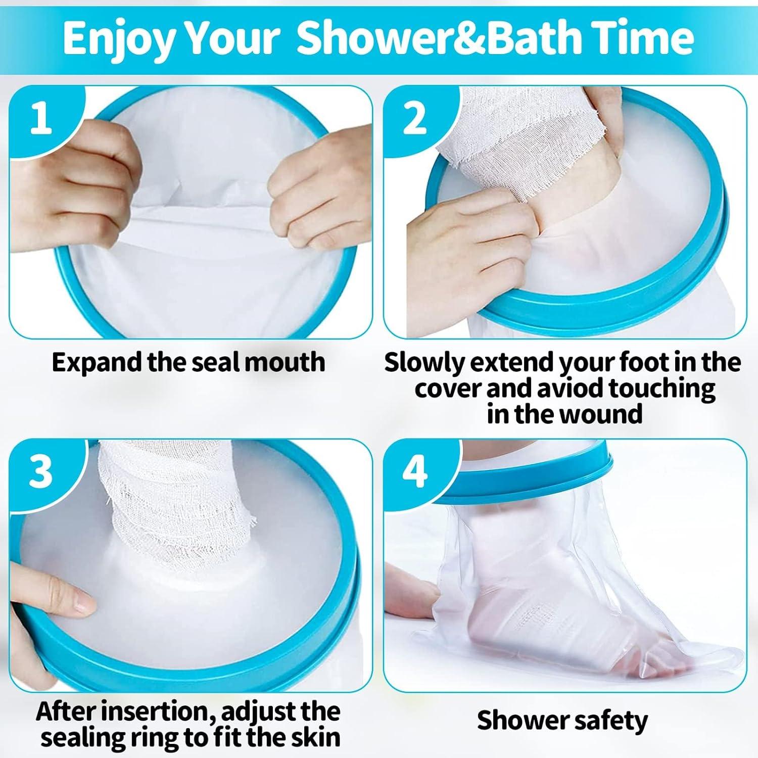 Foot Shower Protector Cast Cover Foot for Shower Foot Protector for