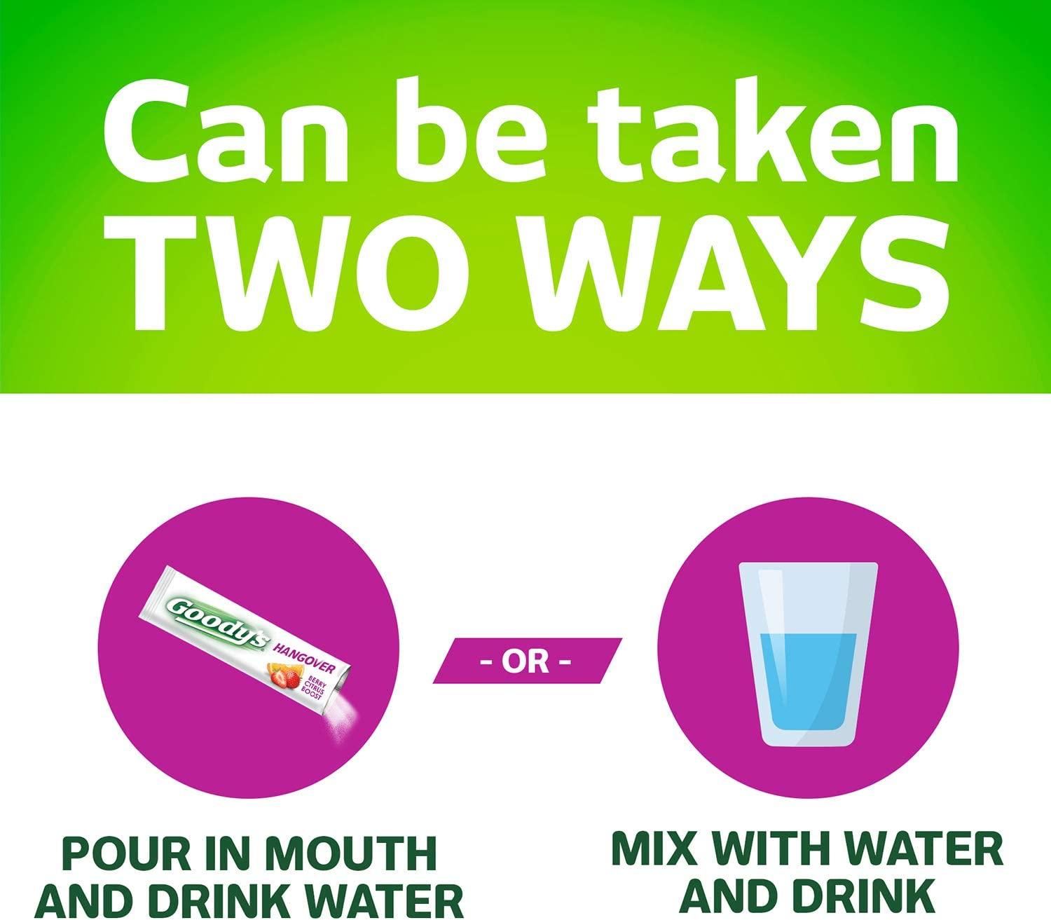 Goody's Hangover Powders Fast Pain Relief & Alertness Boost Berry