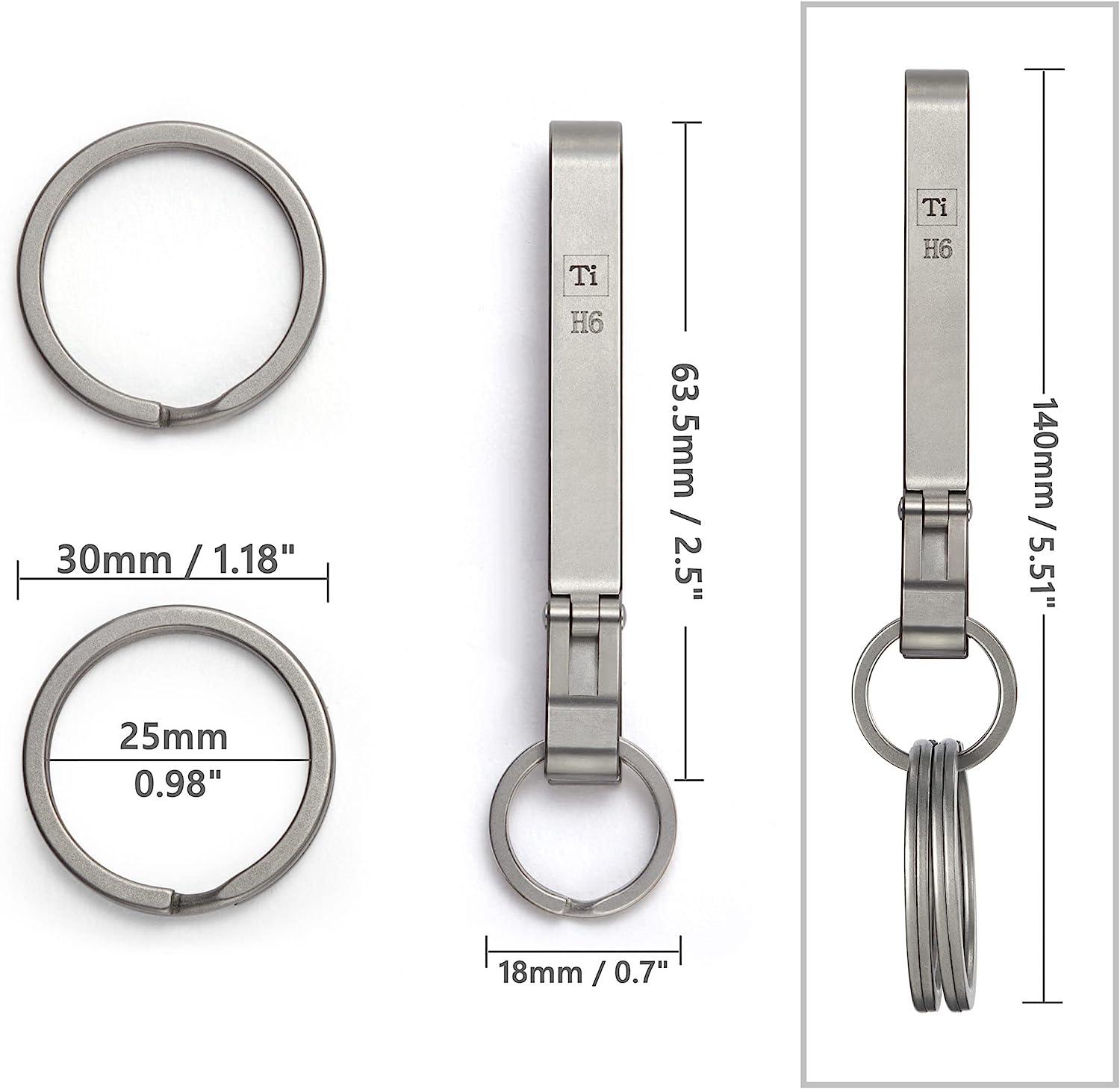 Titanium Quick Release Keychain Clip Multi Tools for Belt Key Clasp