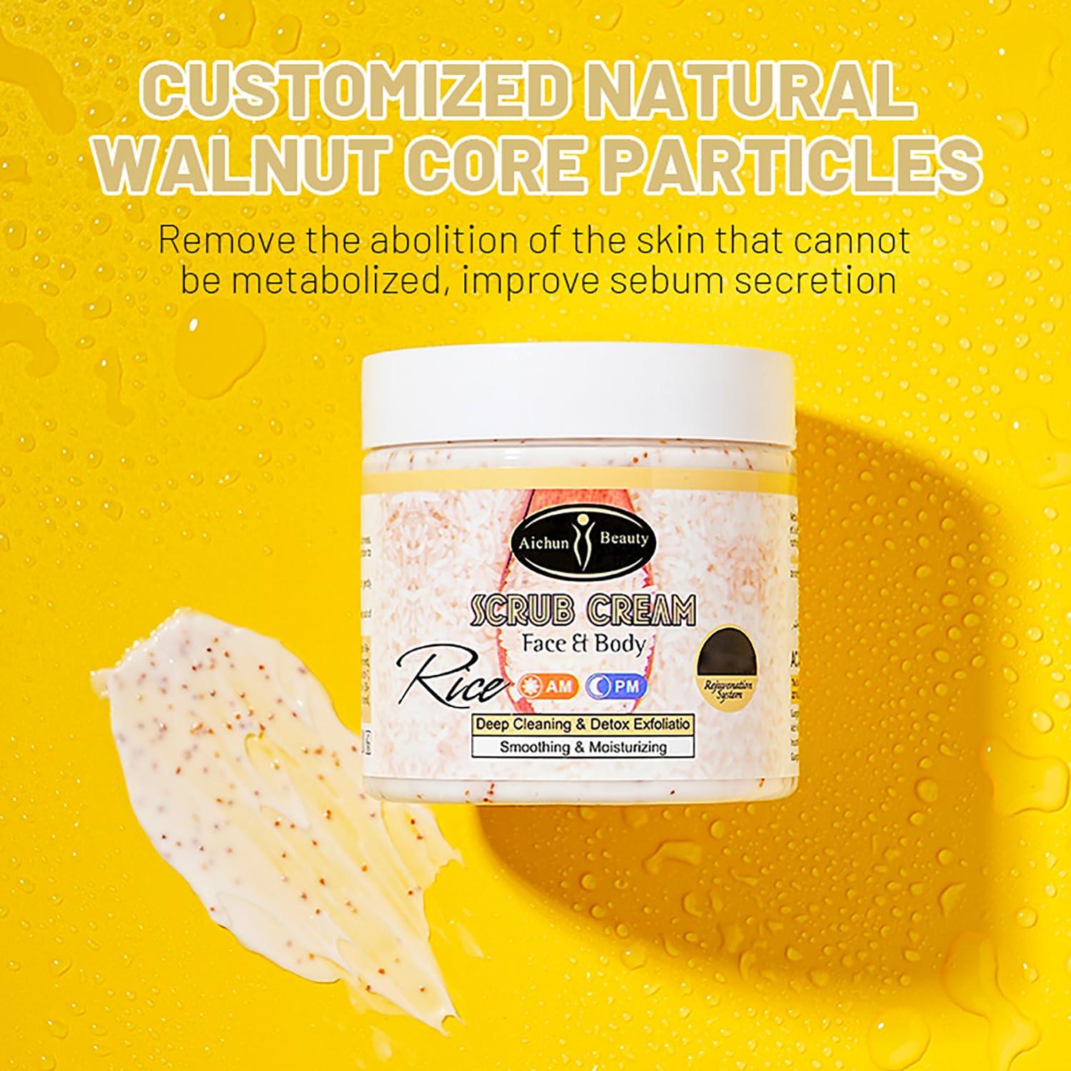 Aichun Beauty Rice Scrub Face & Body Cream | Deep Cleansing Exfoliation &  Moisturization 200ml - International Shipping Available | Buy Now with  Express International Delivery | GoSupps.com