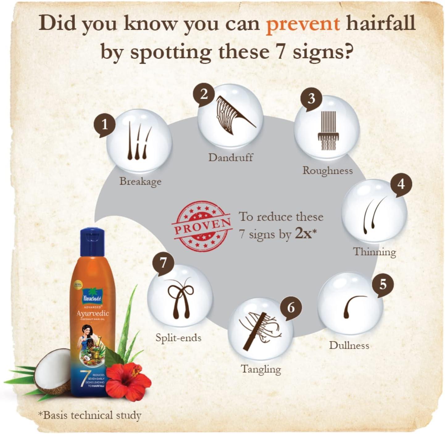 Parachute Advansed Ayurvedic Coconut Hair Oil 25 Natural Ingredients
