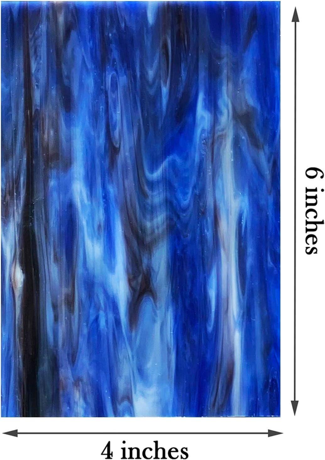 LITMIND 12 Sheets Stained Glass Variety Pack 4x6 Inch Mosaic Tiles