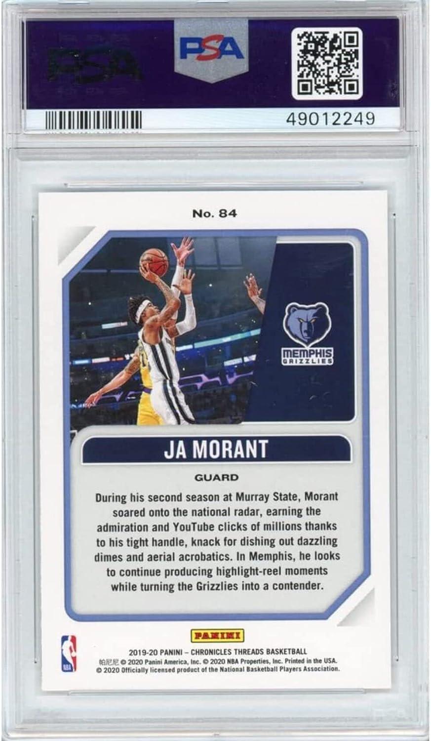 ja morant graded rookie card Ja Morant Memphis Grizzlies 2019 Panini Optic #7 SGC Authenticated 10 Rookie Card main image 0