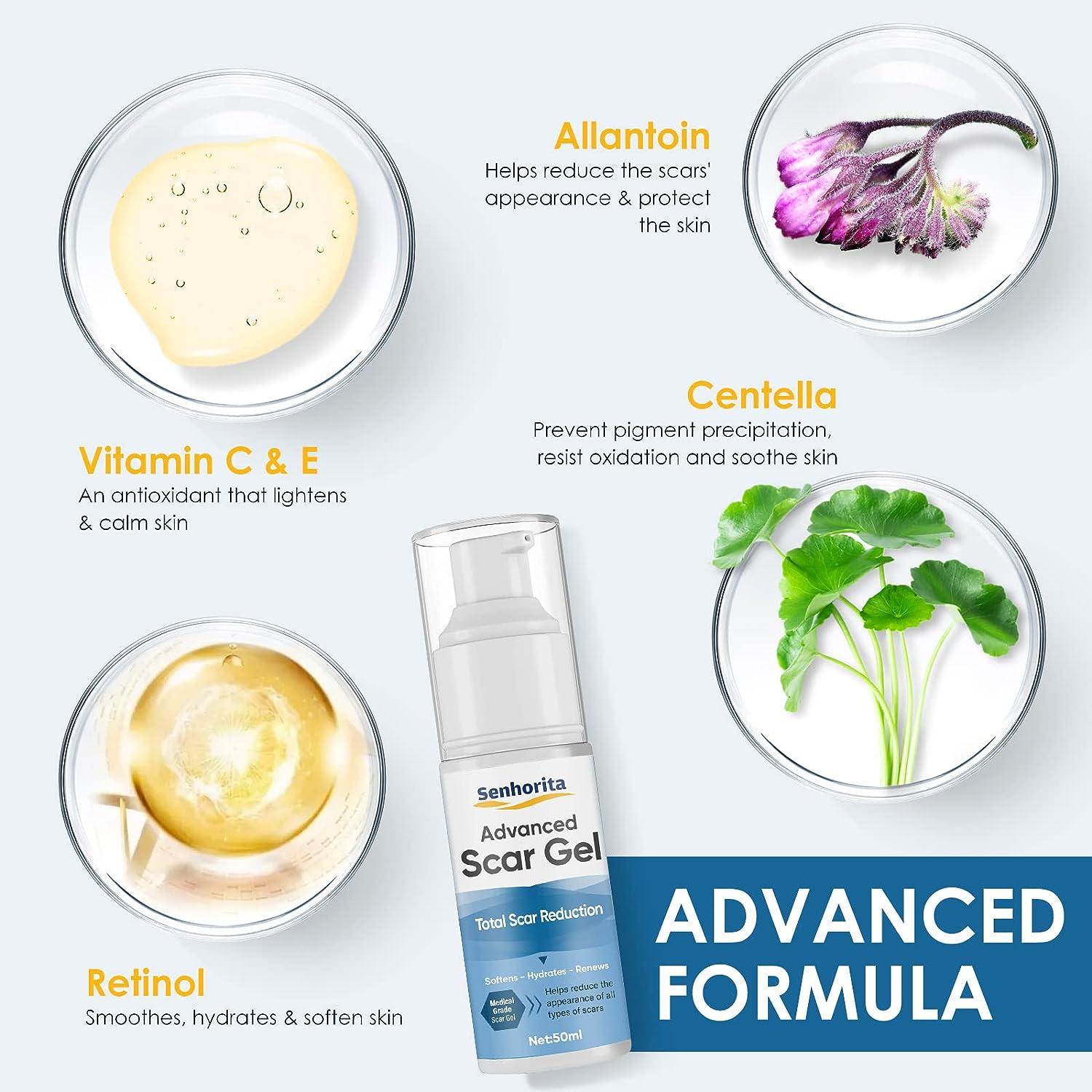 Scar Cream Gel, Advanced Scar Treatment with Allantoin and Retinol